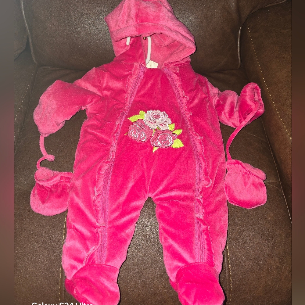 Pink Floral Kids One Piece